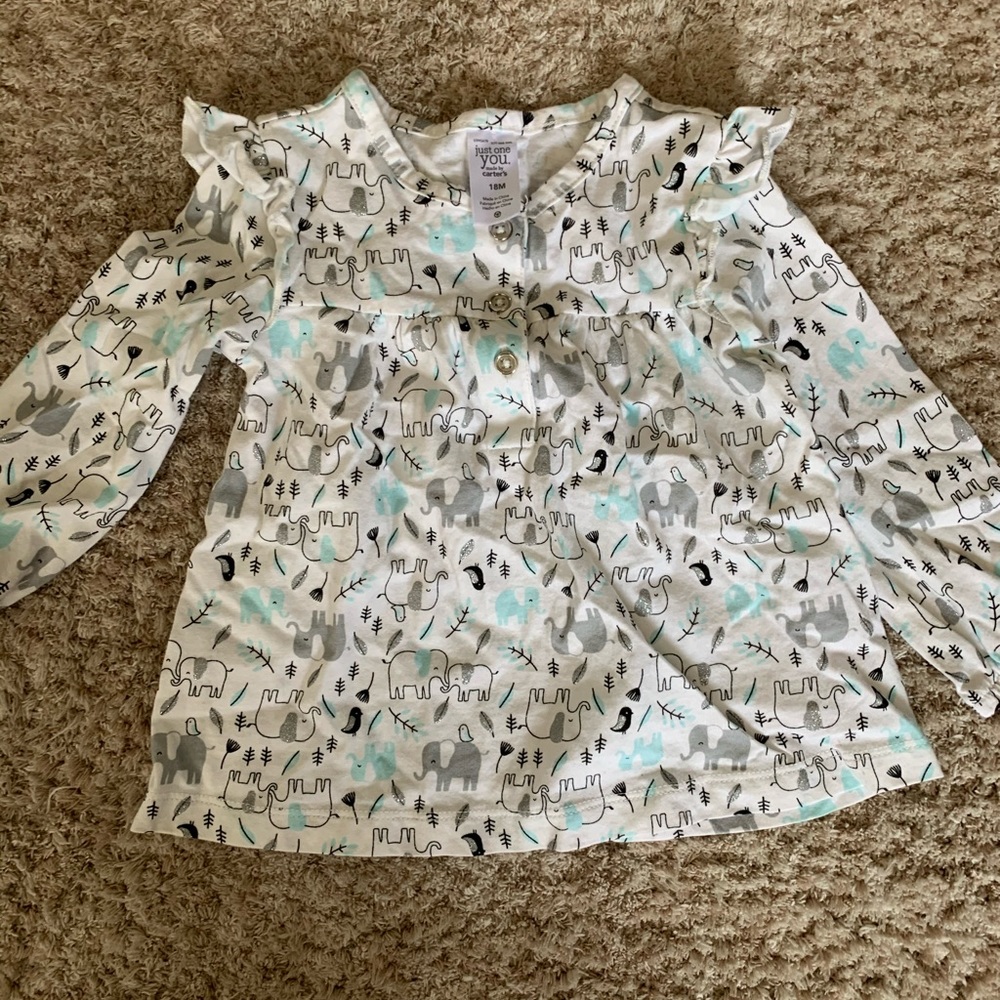 Carters Long Sleeve Toddler Girl Shirt